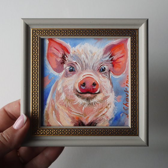 Piggy Miniatures in Framed