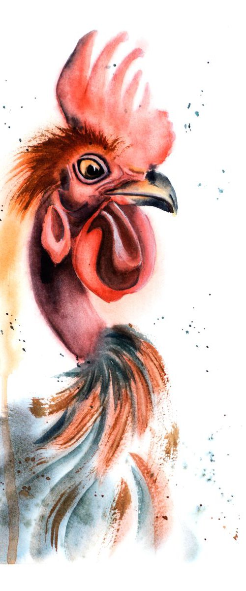 Whimsical Rooster by Olga Tchefranov (Shefranov)