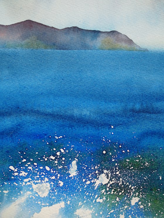 Wave - original seascape watercolor
