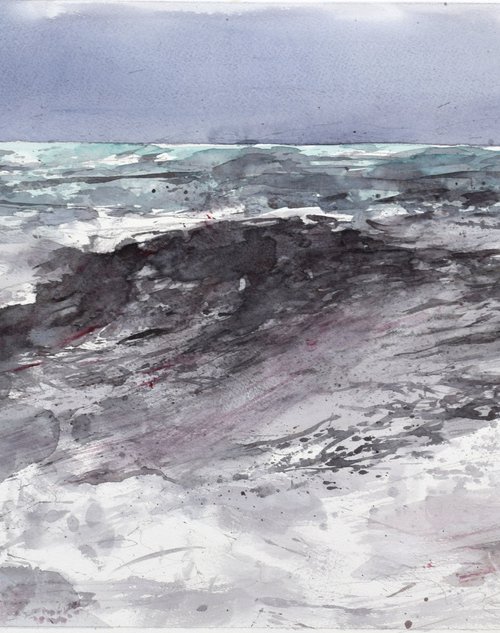 Mighty sea  ( 70 X 35 ) by Goran Žigolić Watercolors