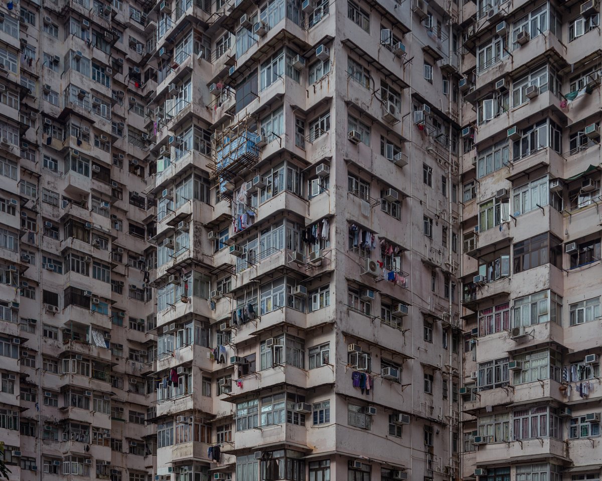 Geometric Abstract Photograph By Serge Horta, 32 X 26", Windows, Original Artwork