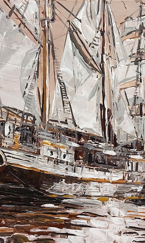 "Sailing ship Meridianas" by Marius Morkunas