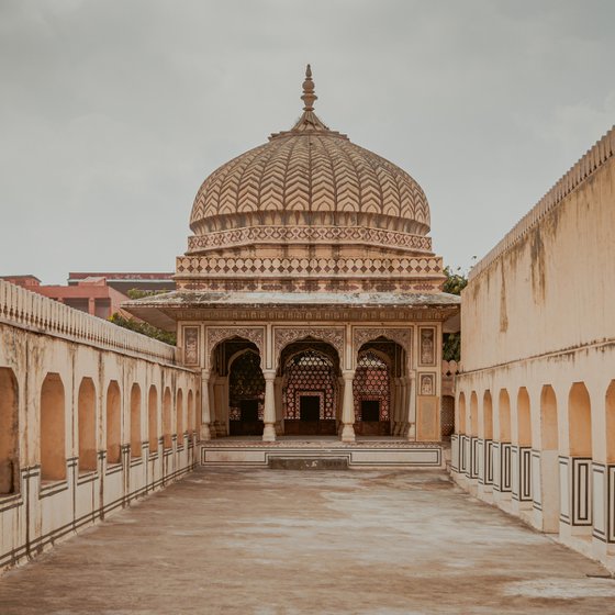 Exotic Palace Courtyard