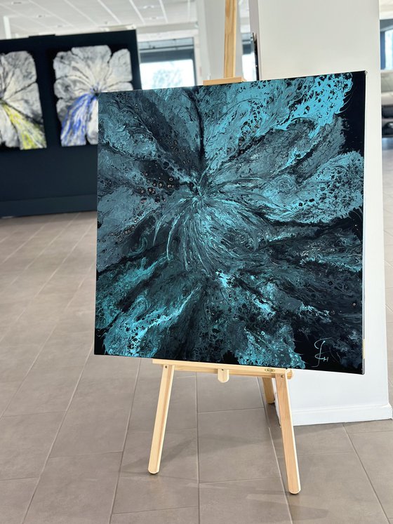 Sea Flower — Deep Ocean Resin Abstract