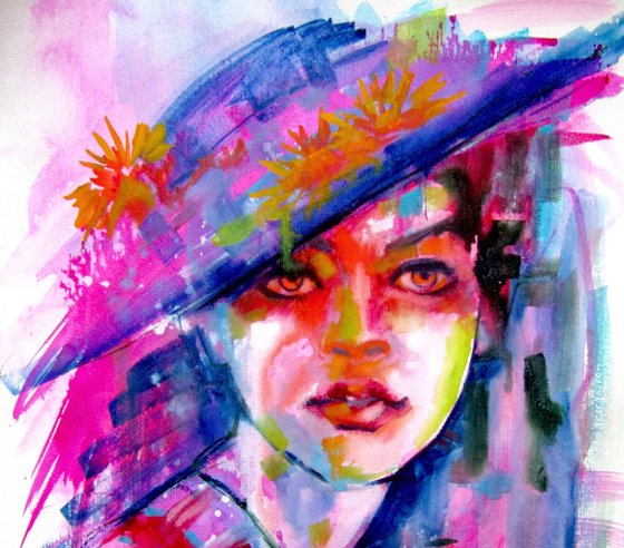 Portrait of a girl with hat II