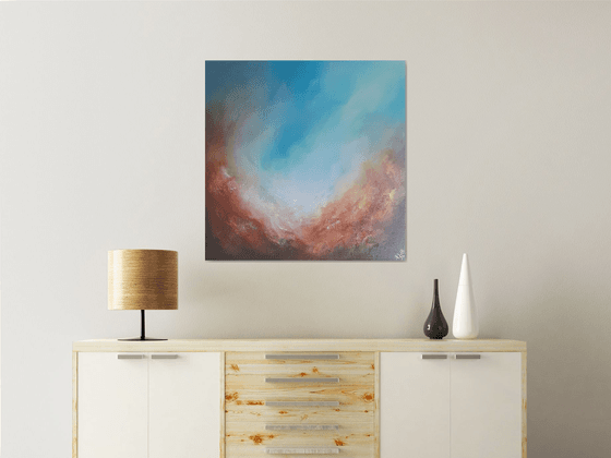 Infinite Movement (Large Deeply Textured Oil Painting 80cms X 80cms)