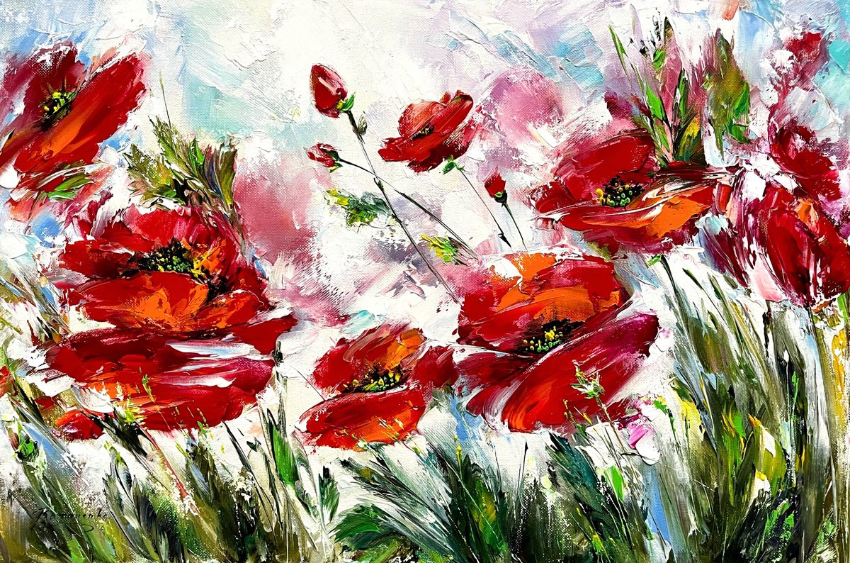 Poppy composition by Olena Romanenko