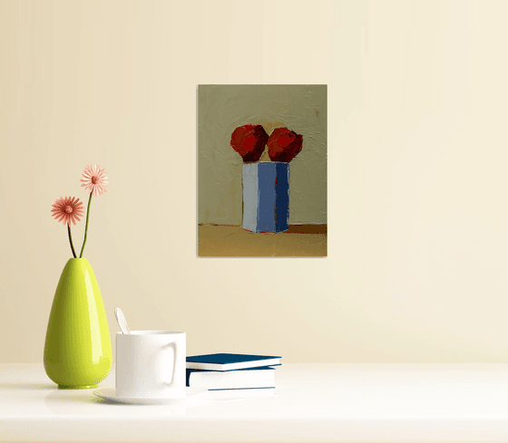 Abstract flowers. Still life abstract painting. Abstract artwork for gift