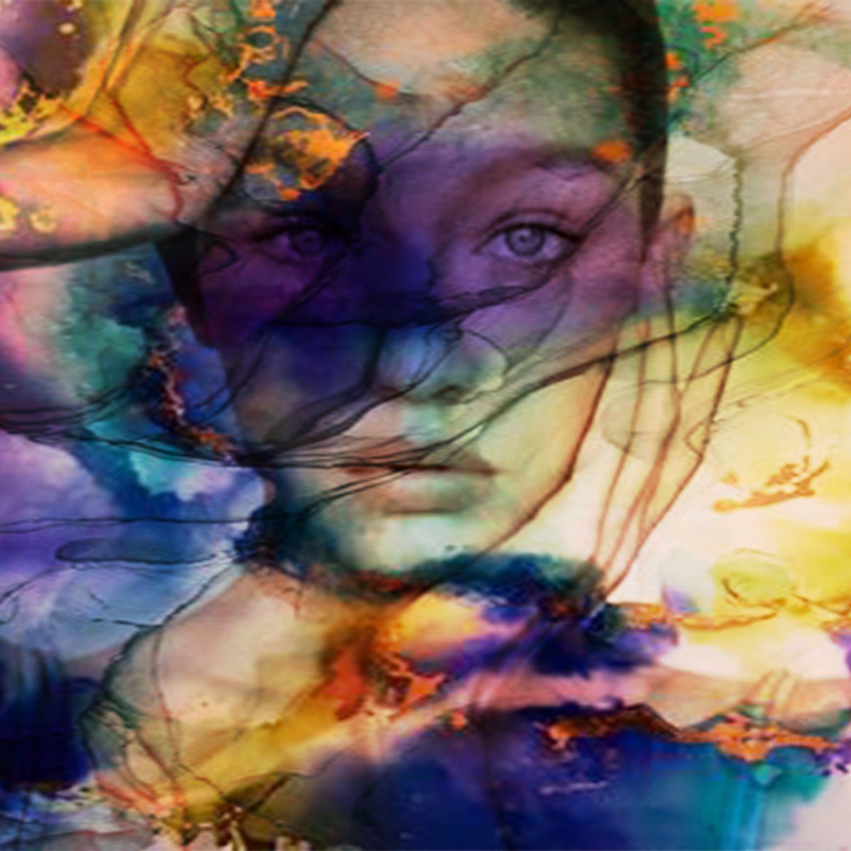 Illustrative Portrait Photograph By Srdjan Jevtic, 39 X 39", Femme Fatale, Original Artwork