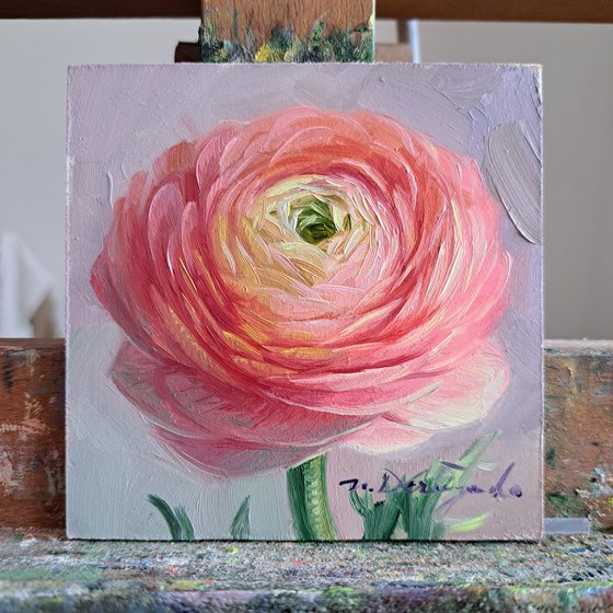 Ranunculus flower painting