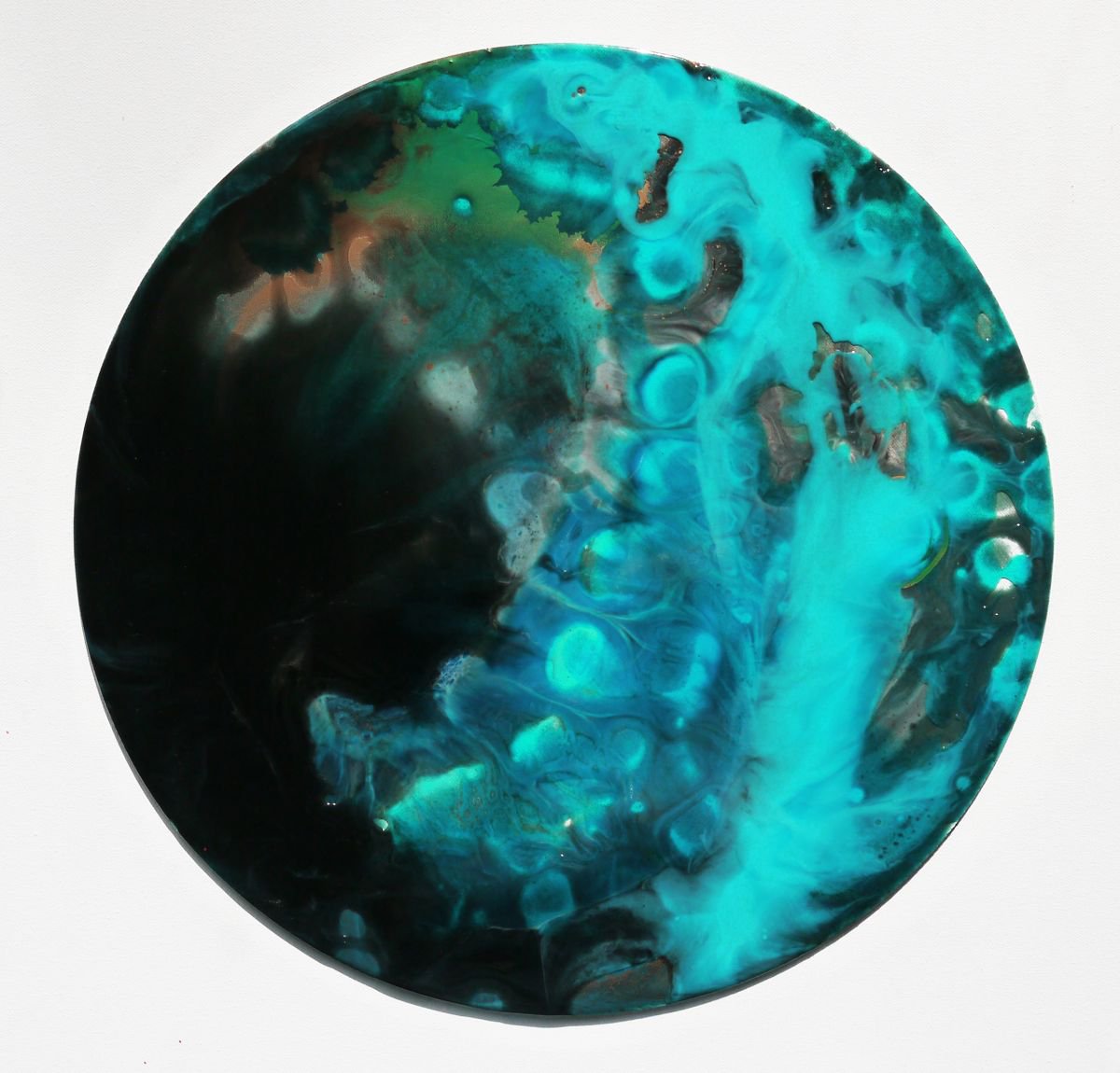 Abstract acrylic ink and epoxy resin Blissful Artfinder