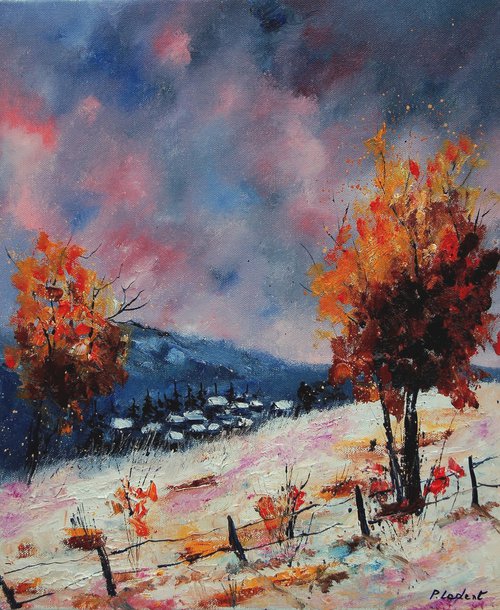 Winter landscape by Pol Henry Ledent