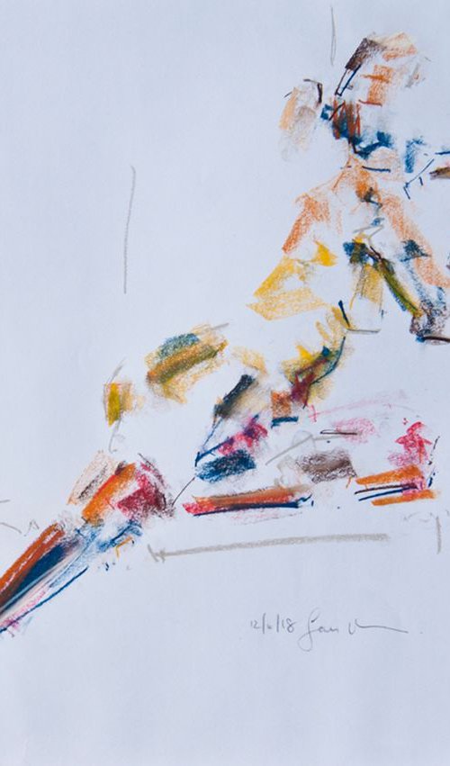 Nude Female Study  -Life Drawing No 317 by Ian McKay
