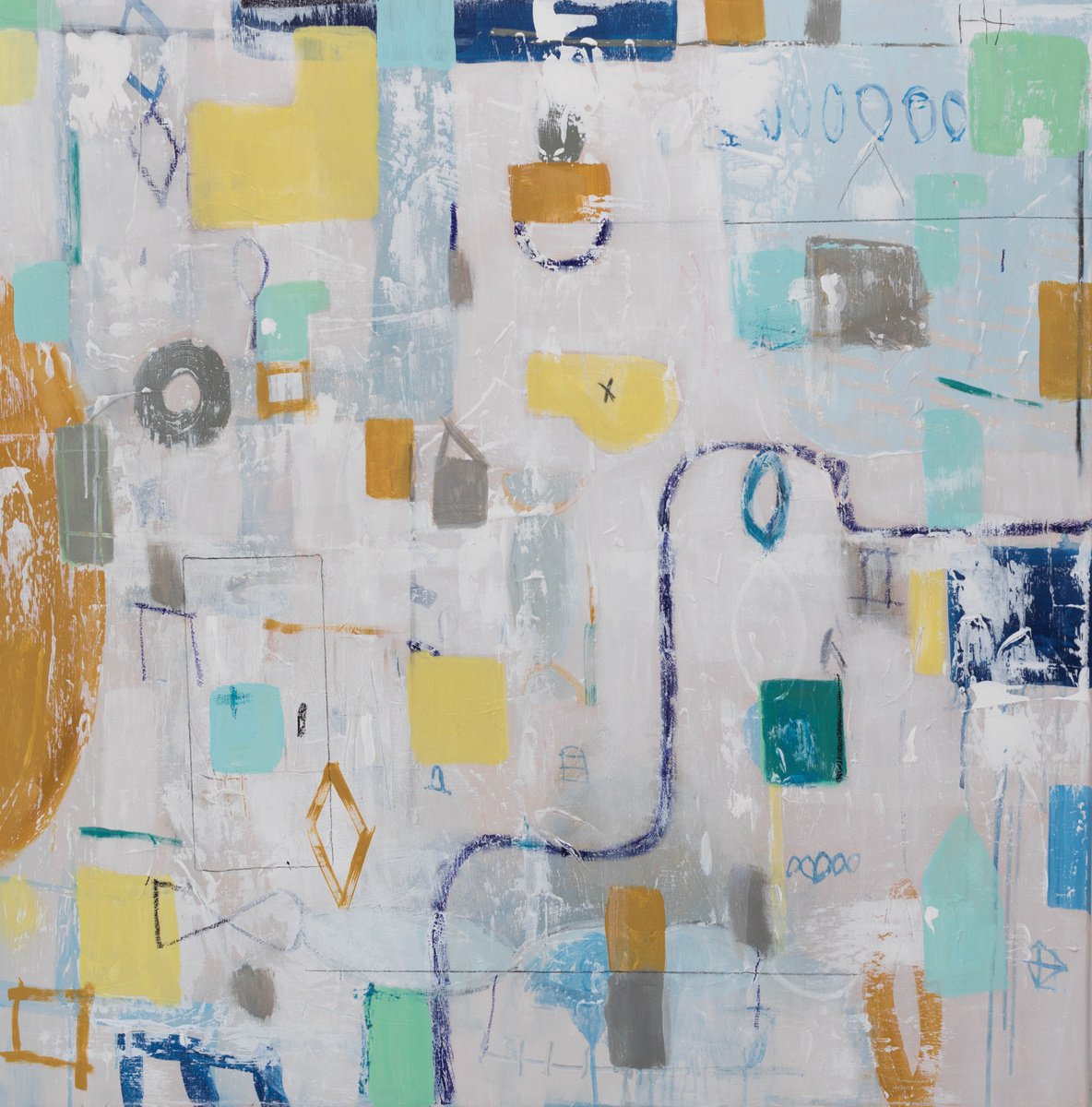 Geometric Painting , Streets 03 By Duealberi, 39 X 39, Artwork For Sale On Artfinder
