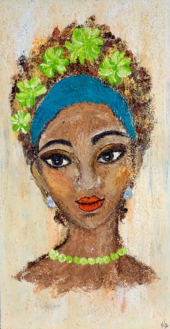 Lady with flowers in hair