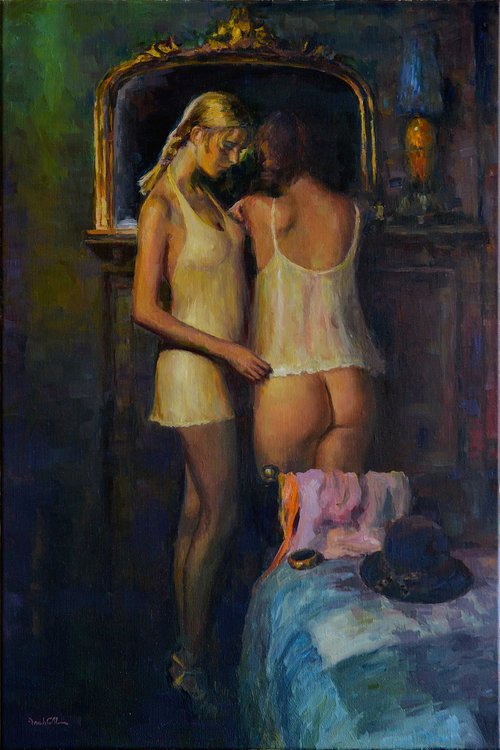 At the mirror by Vachagan Manukyan