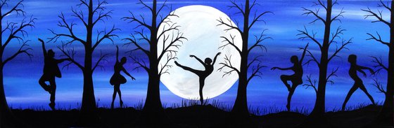 Silhouette painting-Share the dance in life