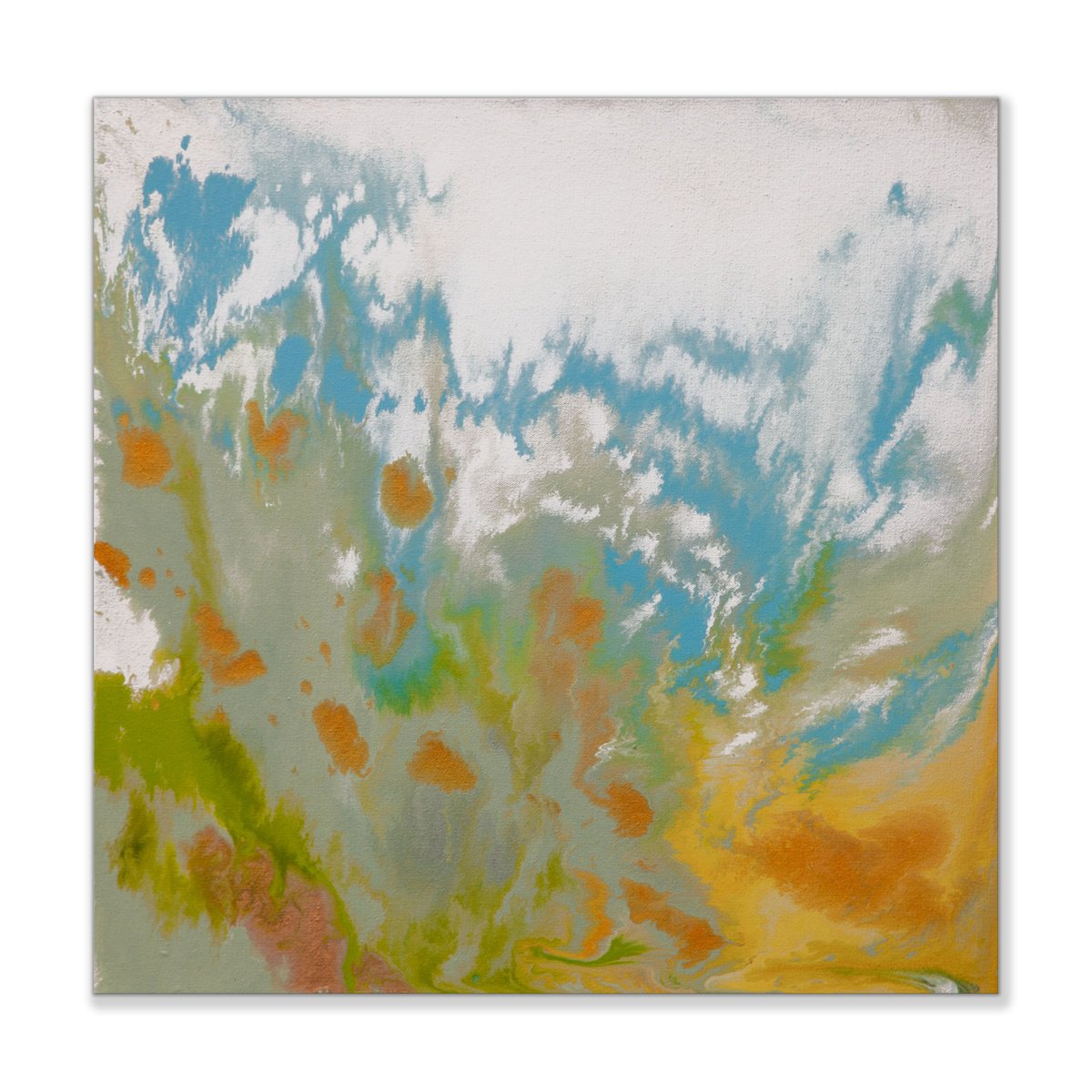 Abstract Painting By Hilary Winfield, 24 X 24, Origin Of Serenity 3, Original Artwork