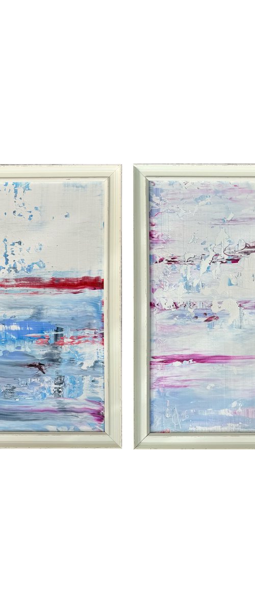 Silence between the waves. Diptych by Svitlana Andriichenko