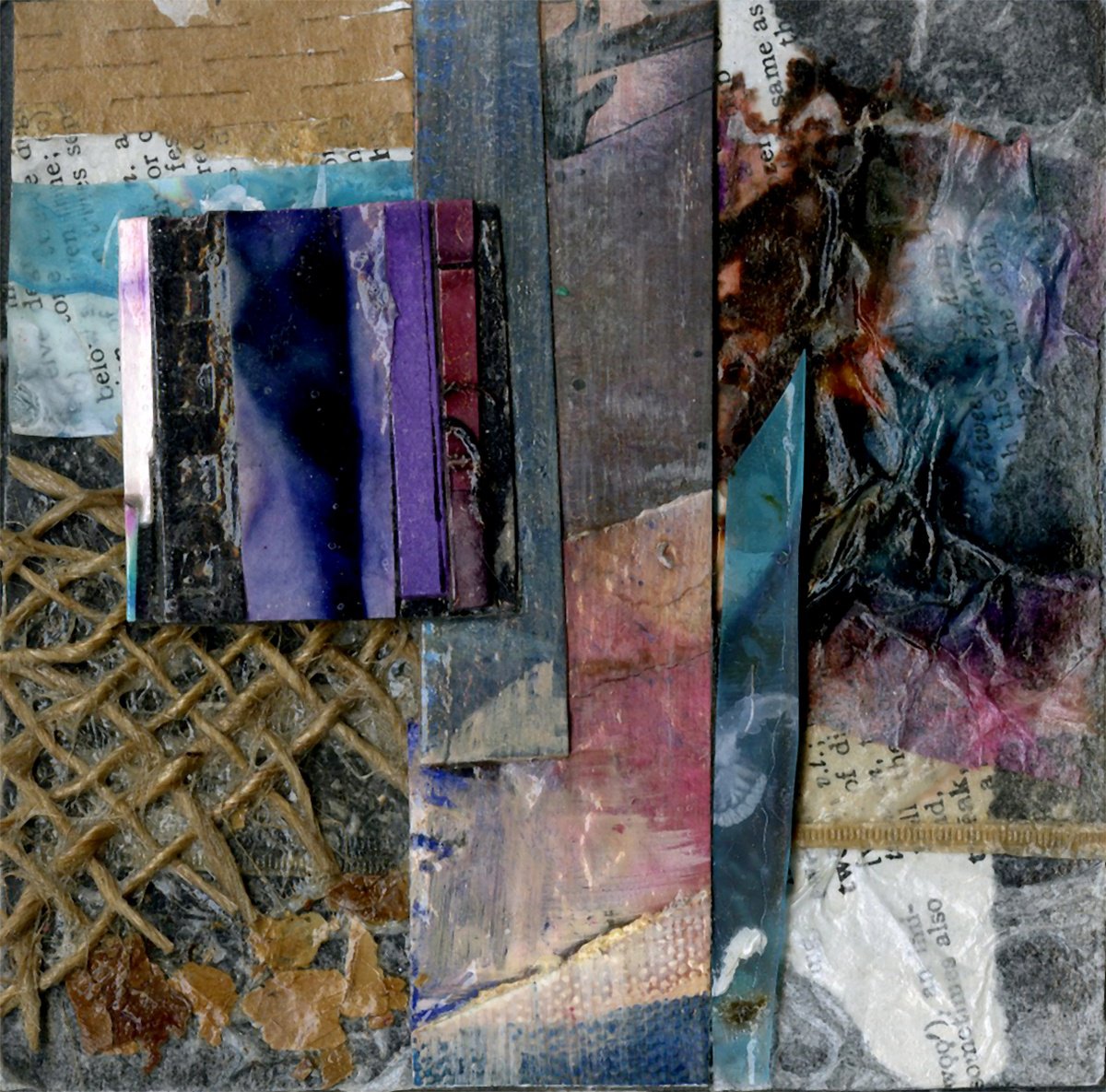 2-Sided Abstract Collage 14 - Mixed Media art by Kathy Morton Stanion by Kathy Morton Stanion