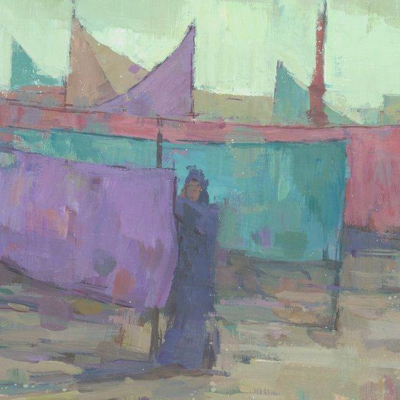 Drying Saris at Kumbh Mela