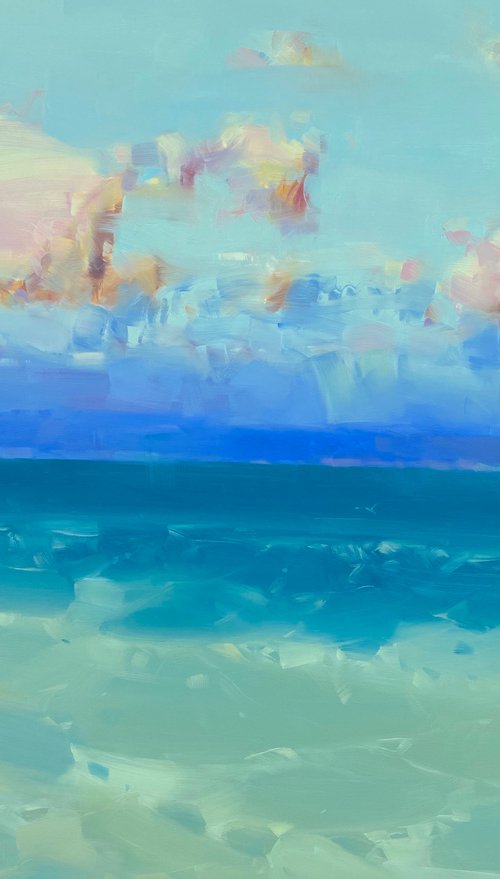 Pacific Coast, Original oil painting, Handmade artwork, One of a kind by Vahe Yeremyan