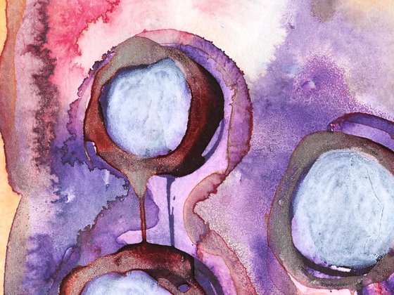 Late summer bloom - abstract watercolor