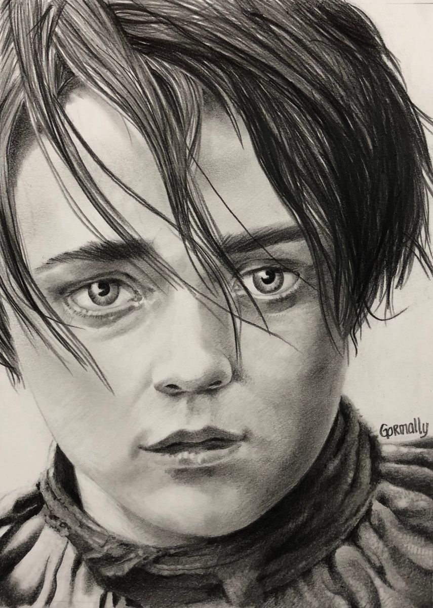 Arya Stark Pencil drawing by Steve Gormally | Artfinder