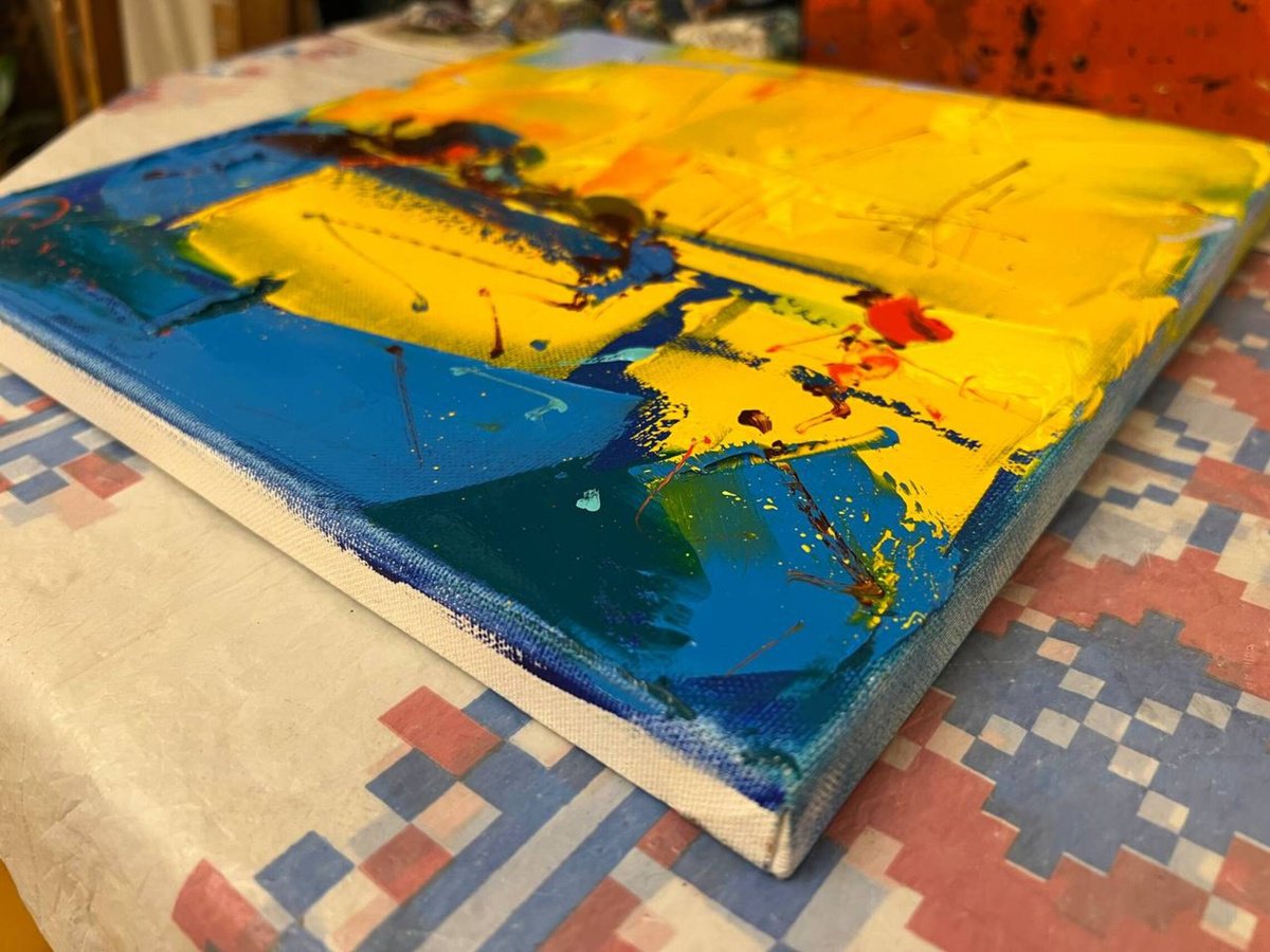 Landscape Oil Painting By Arman Allakhverdian, 12 X 12, Together, Original Artwork