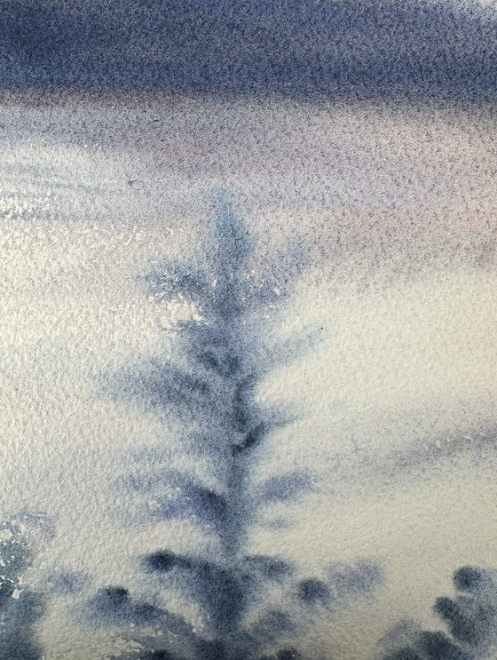 Pearly Sunset over Mountains