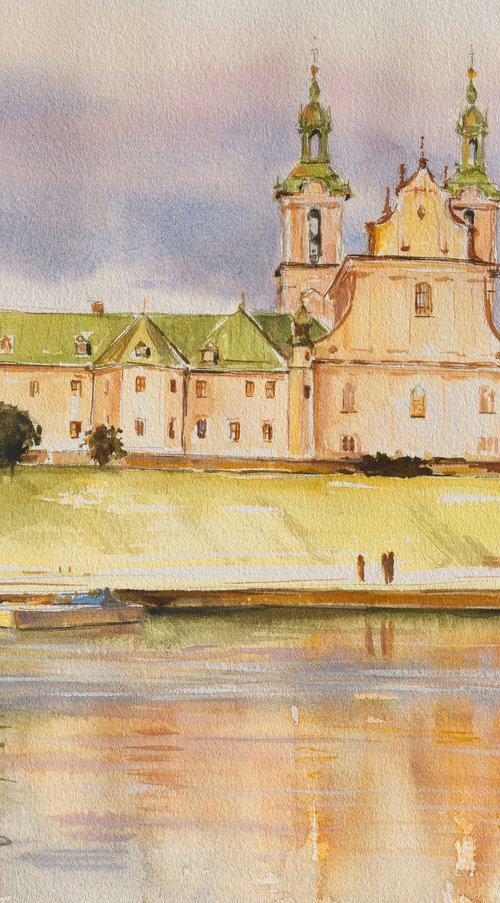 Church on Skałka, Kraków (passepartout) by Eve Mazur