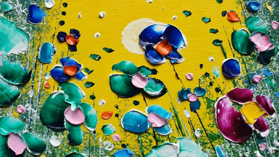 "Mint Green Meadow Flowers in Love"
