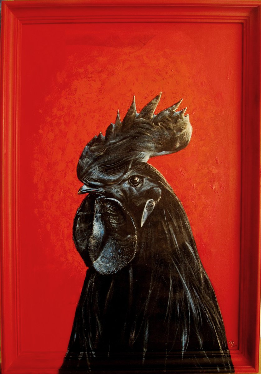 Portrait of a black Ayam Tseman. by Serhiy Roy