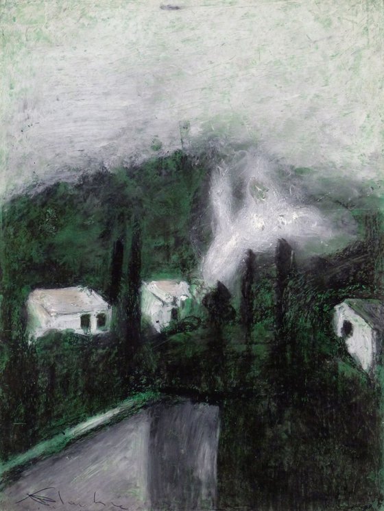 Mougins, village in the Alpes 24x32 cm