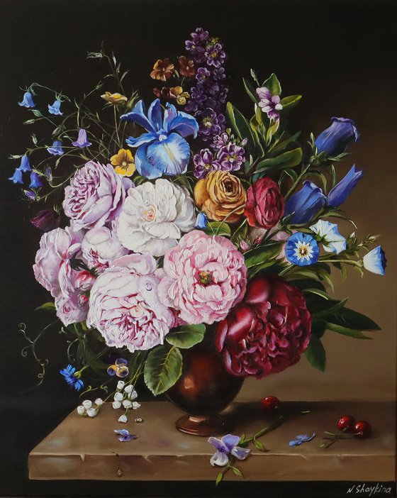 Peony and Iris Bouquet