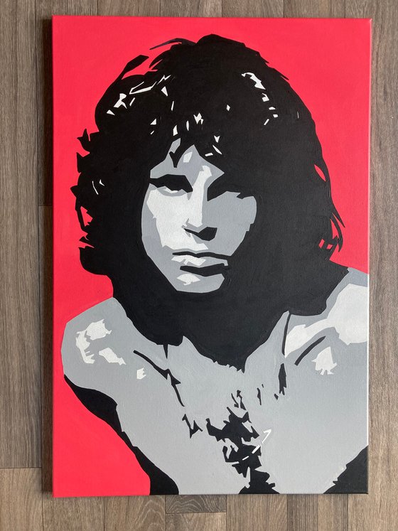 Original Jim Morrison The Doors Pop Art Canvas Painting