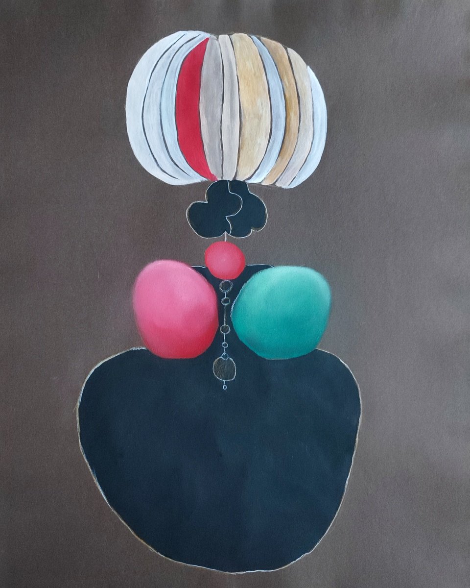 Abstract Painting By Kira K. Sadian, 20 X 24", Menina N10, Original Artwork