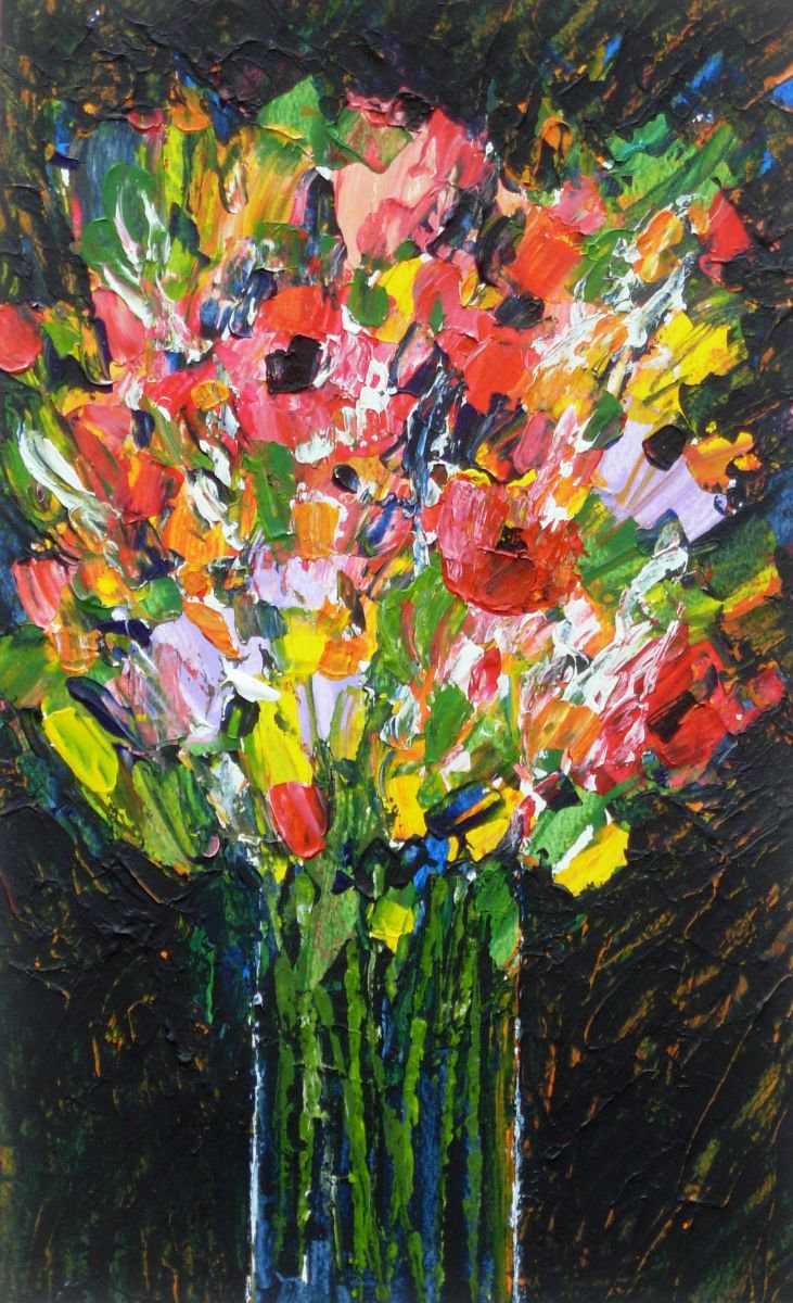 Mixed Flowers 5 by Jan Rippingham