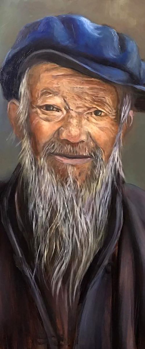 Old Man with Cap by Jennie Smallenbroek
