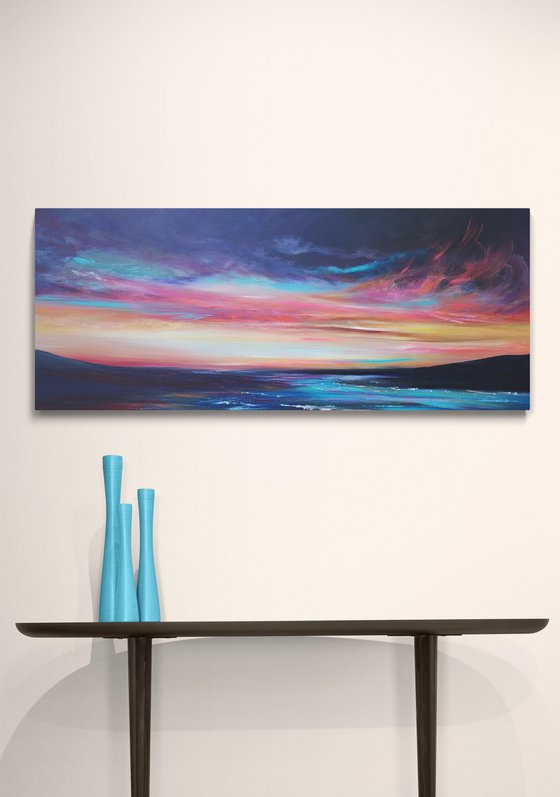 Twilight Blush - seascape, emotional, panoramic