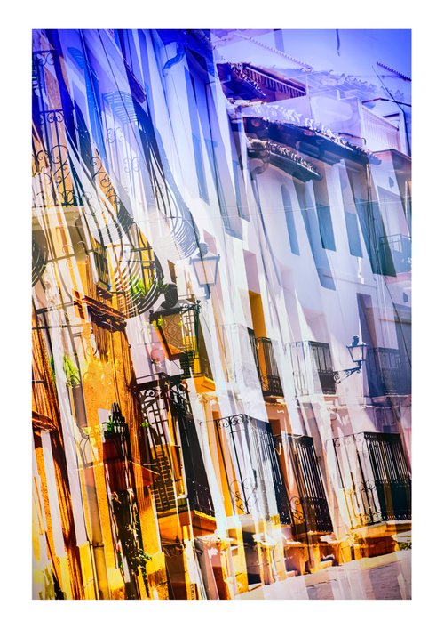Spanish Streets 16. Abstract Multiple Exposure photography of Traditional Spanish Streets. Limited Edition Print #1/10 by Graham Briggs