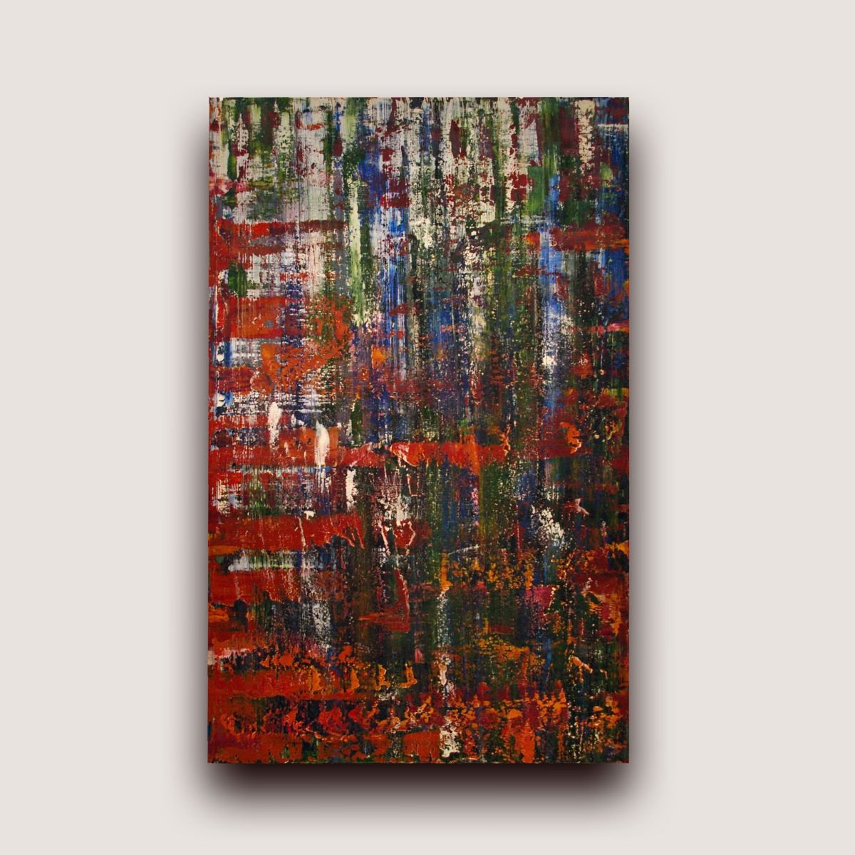 Abstract Painting - Ab10 xiv ( dragged paint abstract ) by Matthew Withey