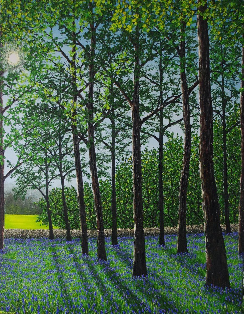 Spring In The Woods By Hazel Thomson, 28 X 36, Artwork For Sale On Artfinder