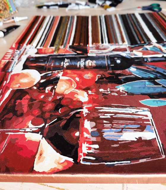 Still life with wine