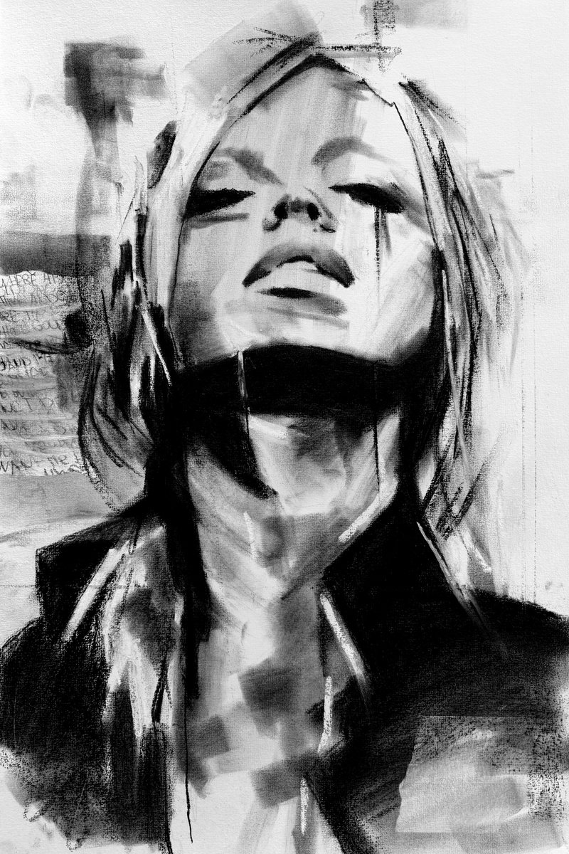 Illustrative Charcoal Drawing , Release By Denny Stoekenbroek, 13 X 20, Artwork For Sale On Artfinder