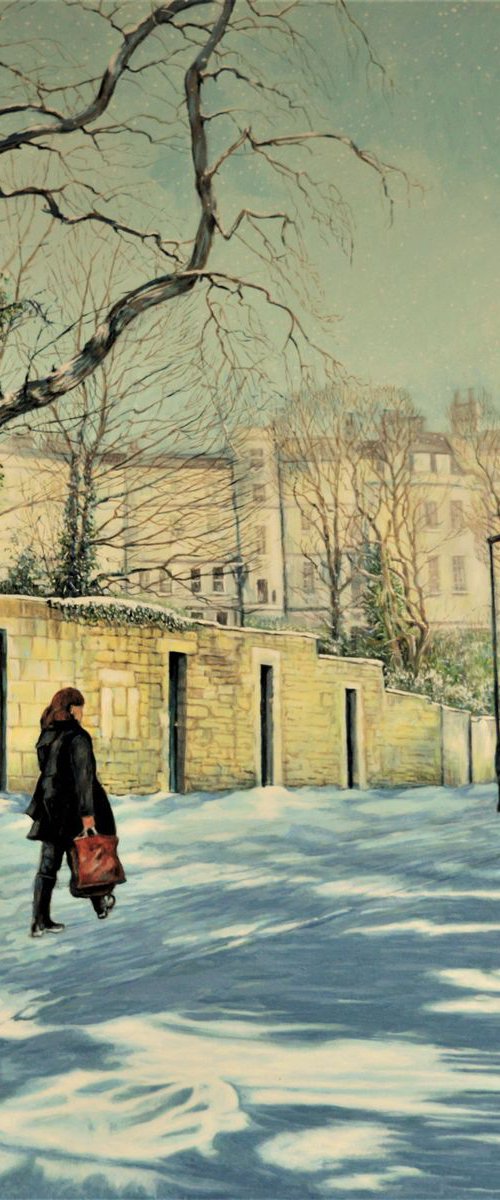 Snowy Morning In Bath by Paul Simpkins