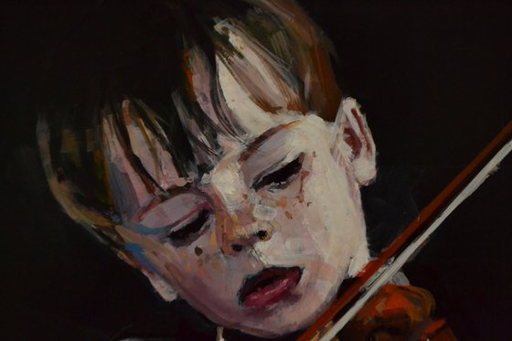 The boy and his violin