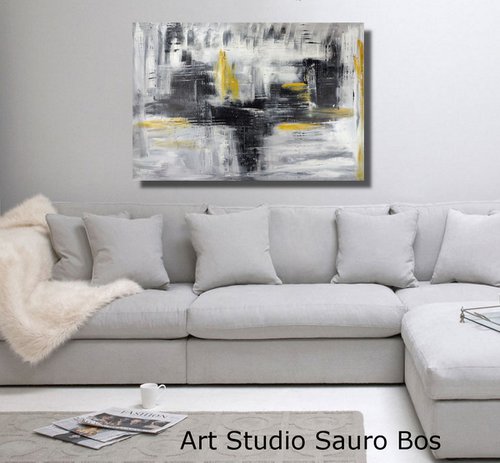 large paintings for living room/extra large painting/abstract Wall Art/original painting/painting on canvas 120x80-title-c696 by Sauro Bos