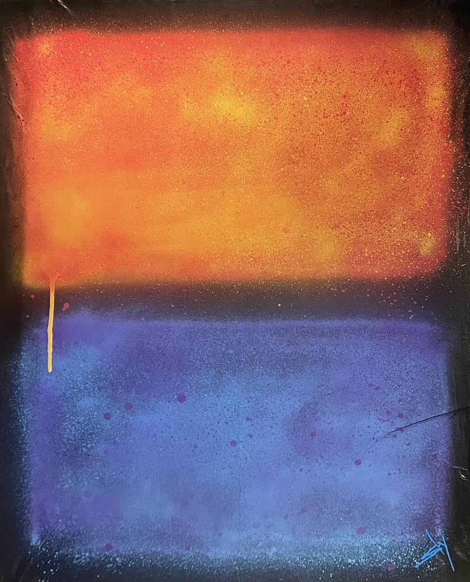 Urban And Pop Abstract Painting By Juan Sly, 23 X 29", Other No.14 Rothko (U), Original Artwork