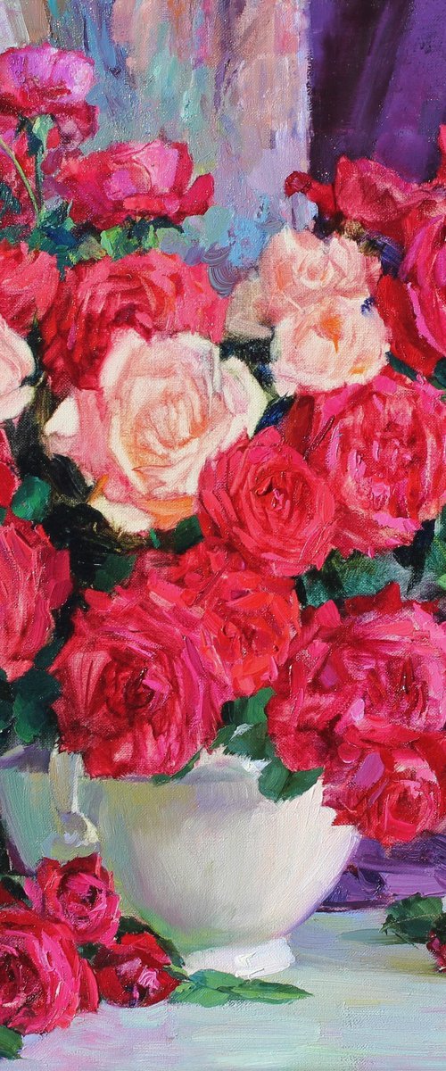 Bouquet of red roses by Volodymyr Tarabanov